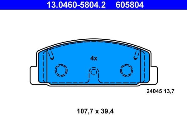Brake Pad Set, disc brake 13.0460-5804.2 - image 2