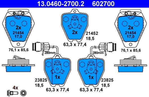 Brake Pad Set, disc brake 13.0460-2700.2 - image 3