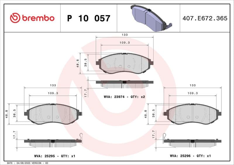 Brake Pad Set, disc brake PRIME LINE P10057 - image 3