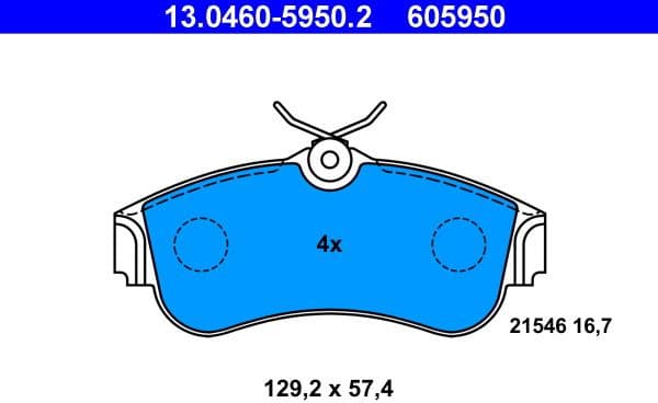 Brake Pad Set, disc brake 13.0460-5950.2 - image 2
