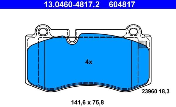 Brake Pad Set, disc brake 13.0460-4817.2 - image 2