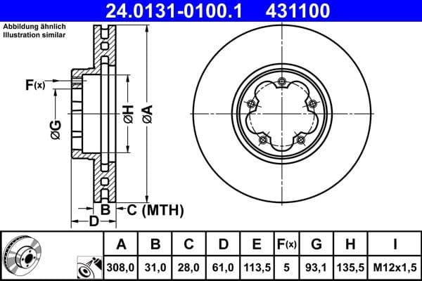 Brake Disc 24.0131-0100.1 - image 2