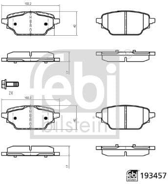 Brake Pad Set, disc brake 193457