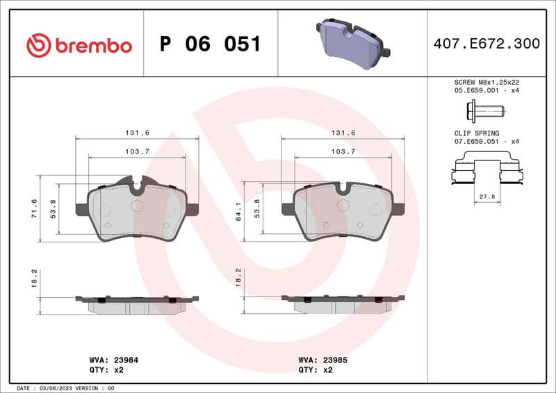 Brake Pad Set, disc brake XTRA LINE P06051X - image 3