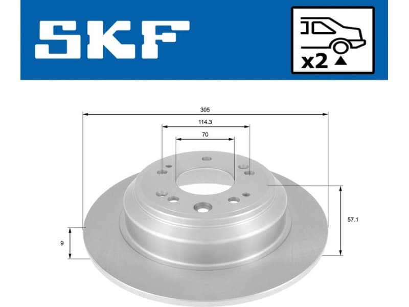 Brake Disc VKBD 91078 S2 - image 2