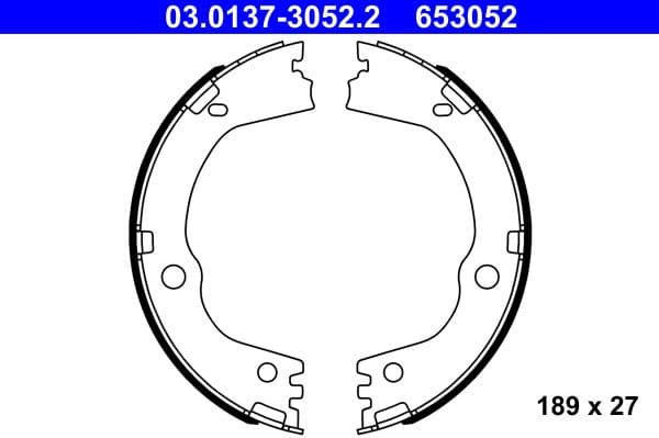 Brake Shoe Set, parking brake 03.0137-3052.2 - image 2