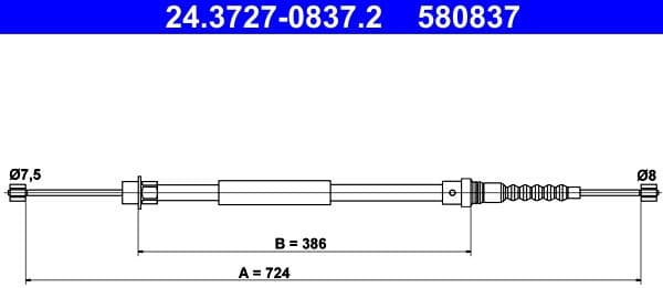 Cable Pull, parking brake 24372708372 - image 2