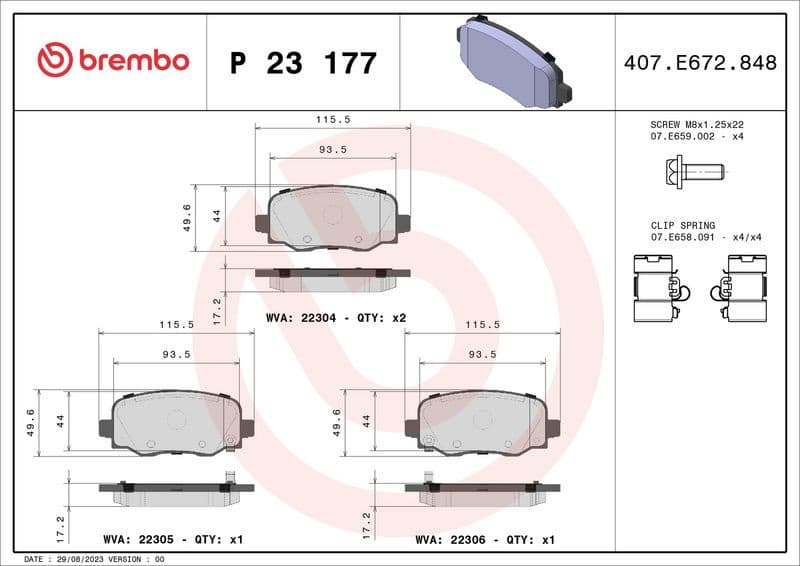Brake Pad Set, disc brake XTRA LINE P 23 177X - image 2