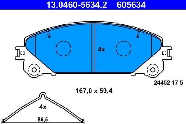 Brake Pad Set, disc brake 13.0460-5634.2 - image 2