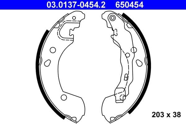 Brake Shoe Set 03.0137-0454.2 - image 2