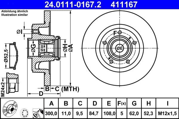 Brake Disc 24.0111-0167.2 - image 2