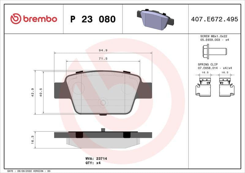 Brake Pad Set, disc brake PRIME LINE P23080 - image 3
