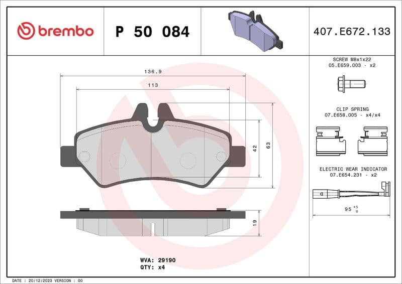 Brake pads rear, Top Quality P50084 - image 3
