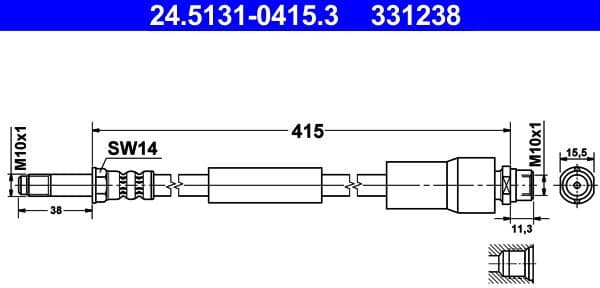 Brake Hose 24.5131-0415.3 - image 2