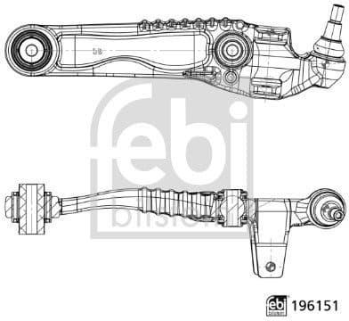 Control/Trailing Arm, wheel suspension 196151