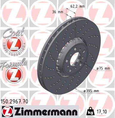 Brake Disc FORMULA Z BRAKE DISC 150.2967.70