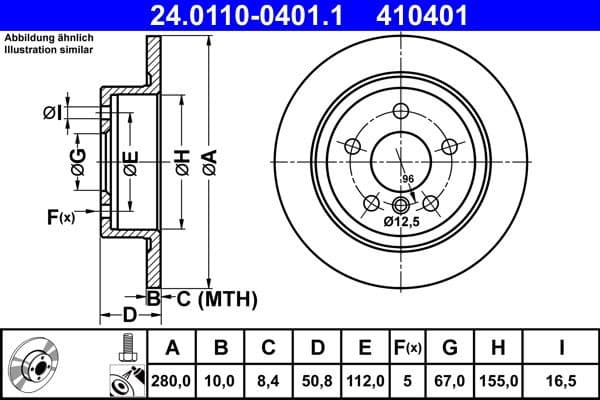 Brake Disc 24.0110-0401.1 - image 2