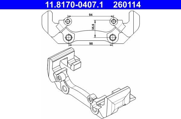 Bracket, brake caliper 11.8170-0407.1 - image 2