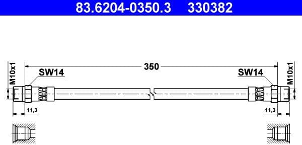Brake Hose 83.6204-0350.3 - image 2