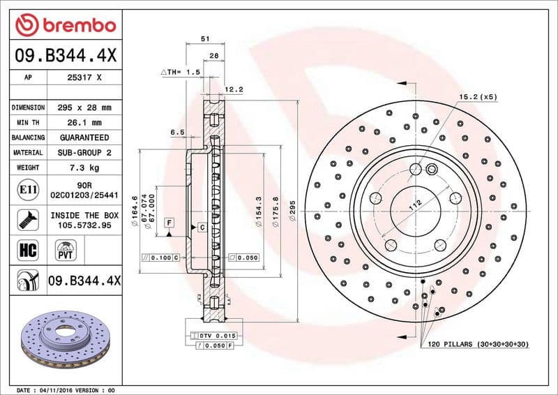 Brake Disc XTRA LINE - Xtra 09.B344.4X - image 3