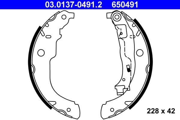 Brake Shoe Set 03.0137-0491.2 - image 2