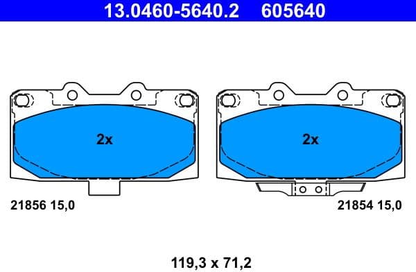 Brake Pad Set, disc brake 13.0460-5640.2 - image 2