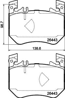 Brake Pad Set, disc brake 8DB 355 043-071