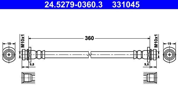Brake Hose 24.5279-0360.3 - image 2