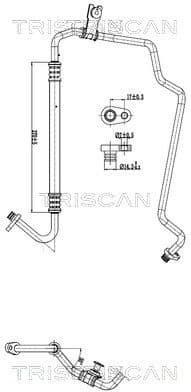 High/Low-pressure Line, air conditioning 9010 28027