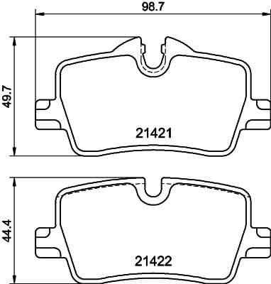 Brake Pad Set, disc brake 8DB 355 040-681