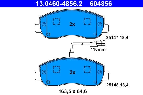 Brake Pad Set, disc brake 13.0460-4856.2 - image 2