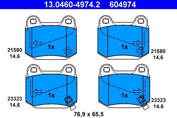 Brake Pad Set, disc brake 13046049742 - image 2