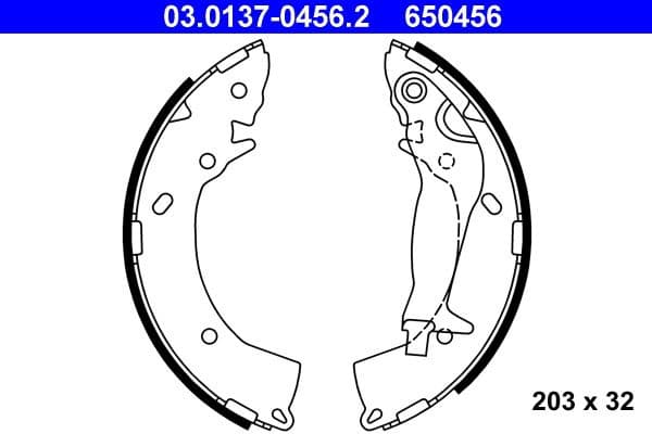 Brake Shoe Set 03.0137-0456.2 - image 3