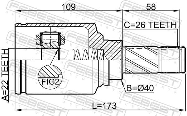 Joint Kit, drive shaft 2411-SANIILH - image 2