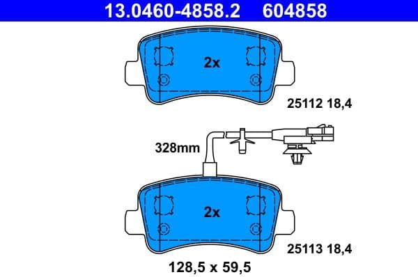 Brake Pad Set, disc brake 13.0460-4858.2 - image 3