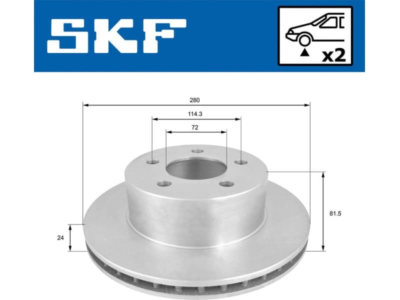 Brake Disc VKBD 80756 V2 - image 2