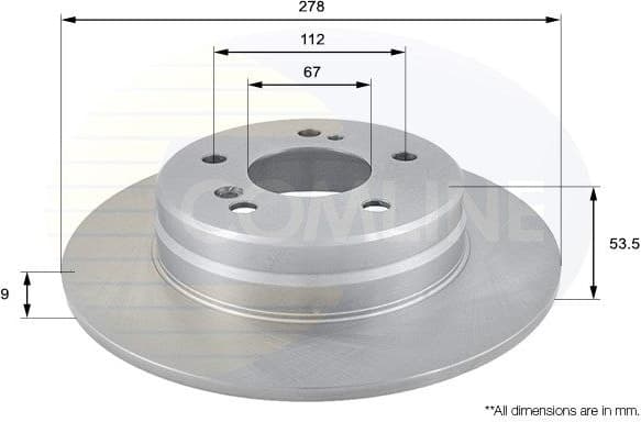 Brake disc, 1pcs REAR ADC1616 - image 2