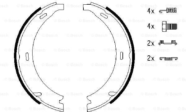 Brake Shoe Set, parking brake 0986487543 - image 5
