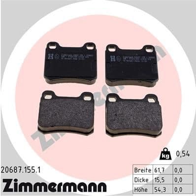 Brake Pad Set, disc brake 20687.155.1
