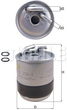Filter diesel fuel KL228/2D