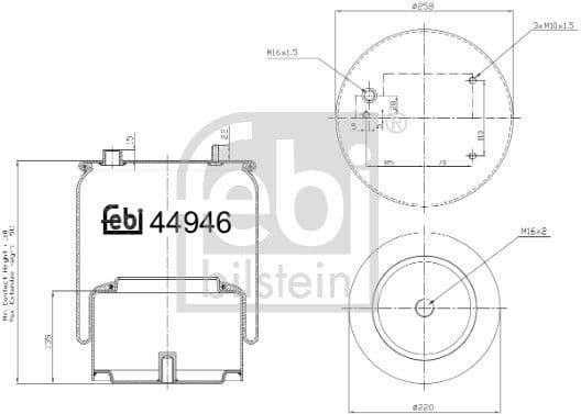 Bellow, air suspension 44946