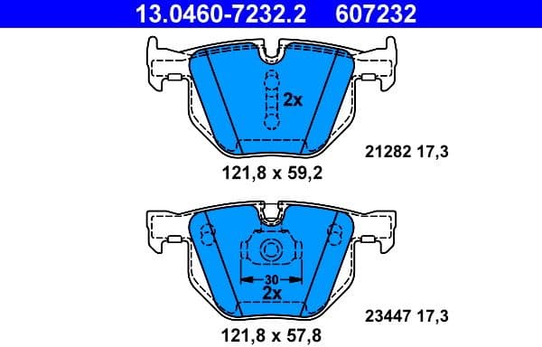Brake Pad Set, disc brake 13.0460-7232.2 - image 2
