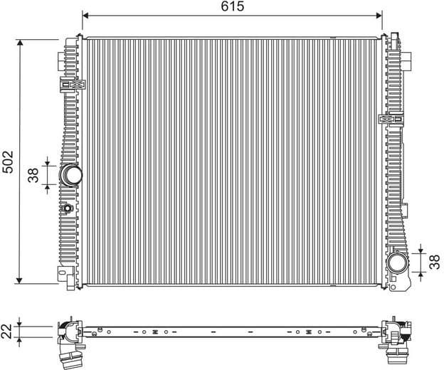 Radiator, engine cooling 701311