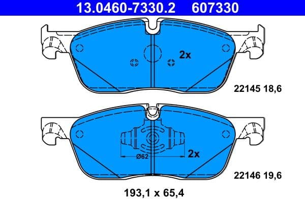 Brake Pad Set, disc brake 13.0460-7330.2 - image 3