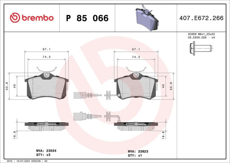 Brake Pad Set, disc brake PRIME LINE P85066 - image 3