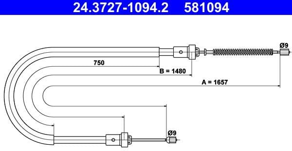Cable Pull, parking brake 24372710942 - image 3
