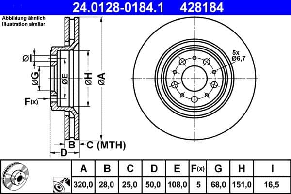 Brake Disc 24.0128-0184.1 - image 2
