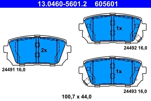 Brake Pad Set, disc brake 13.0460-5601.2 - image 2