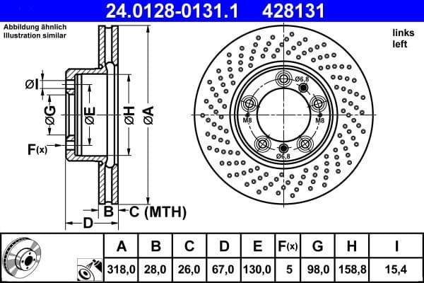 Brake Disc 24.0128-0131.1 - image 2