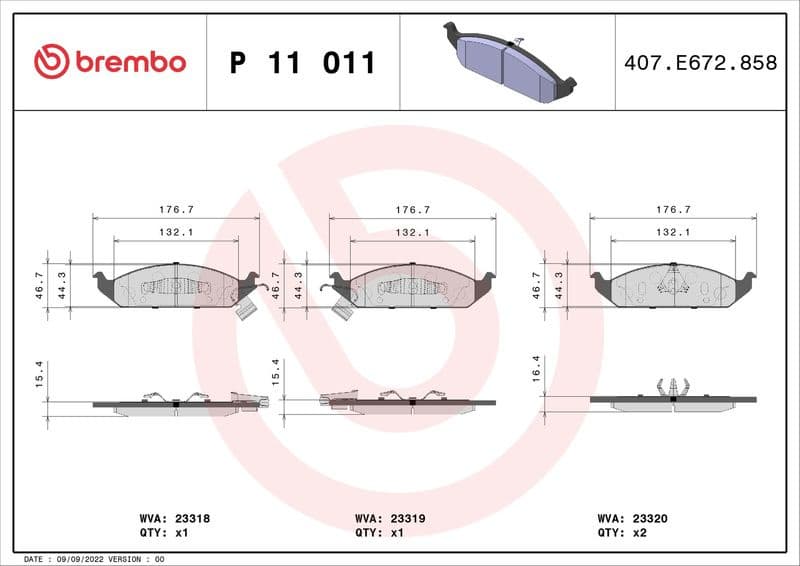 Brake Pad Set, disc brake PRIME LINE P11011 - image 3